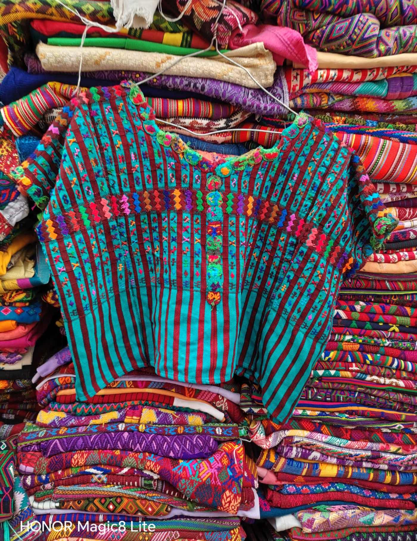Turquoise And Red San Lucas Huipil #7-183
