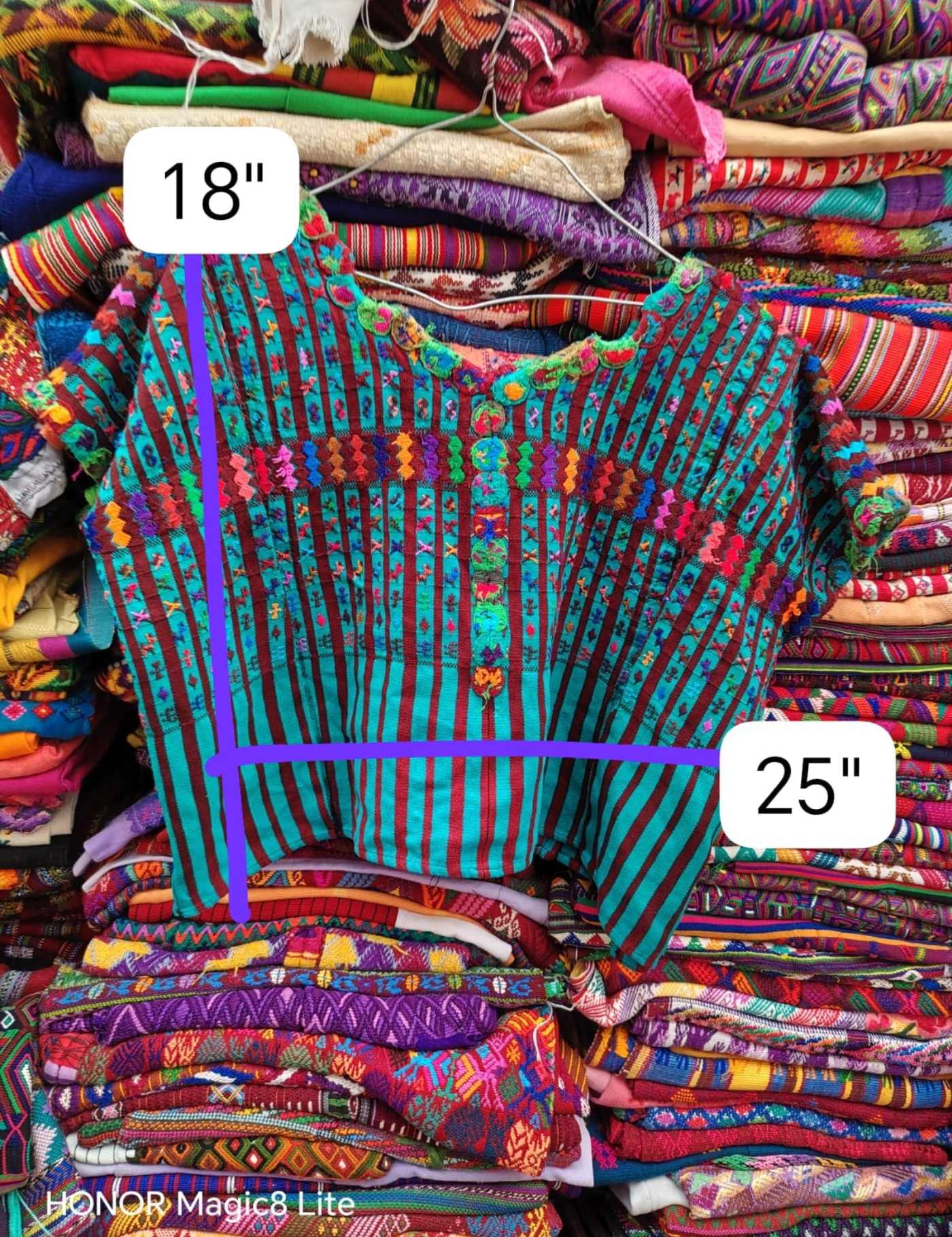 Turquoise And Red San Lucas Huipil #7-183