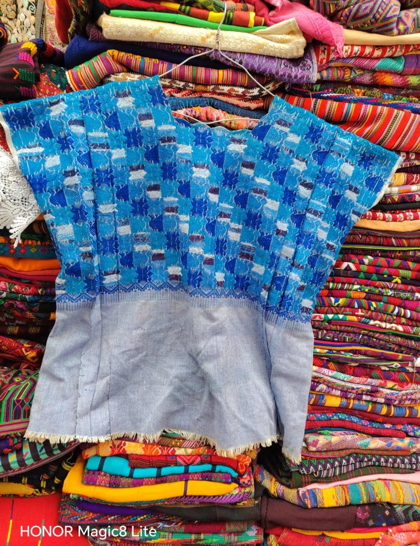 Blue And Grey Sacatepequez Huipil #7-192