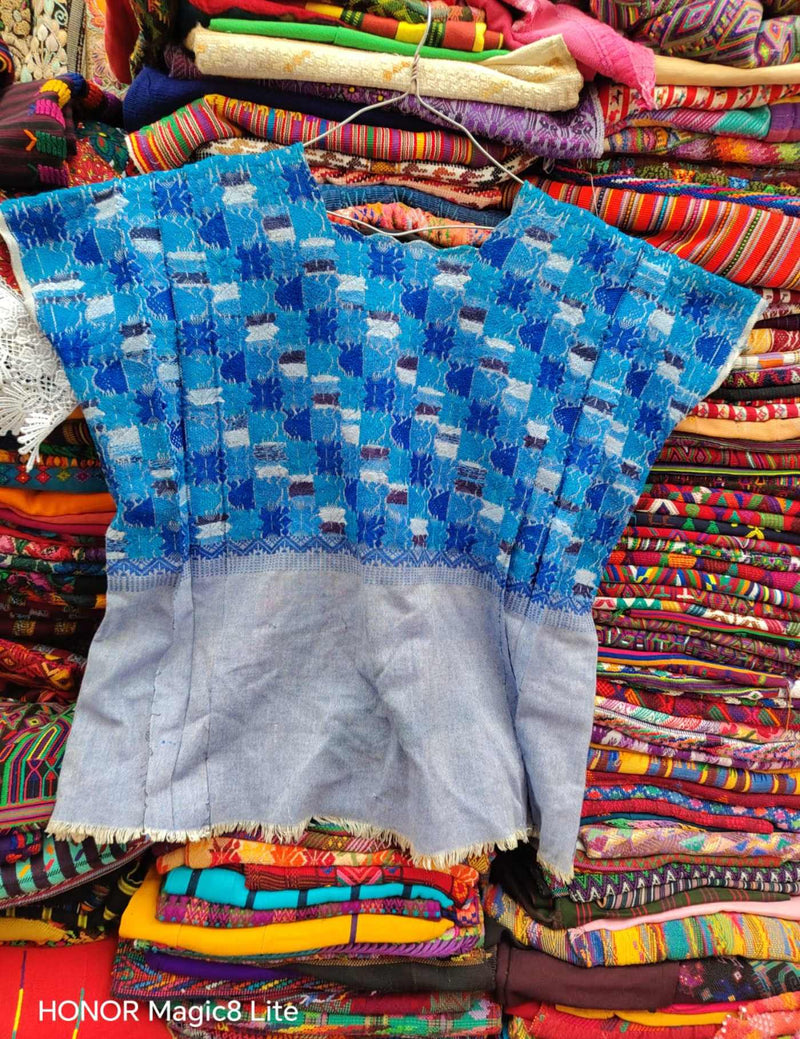 Blue And Grey Sacatepequez Huipil #7-192