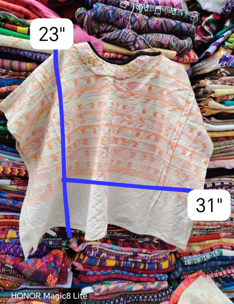 Peach And Pink Comalapa Huipil #7-198