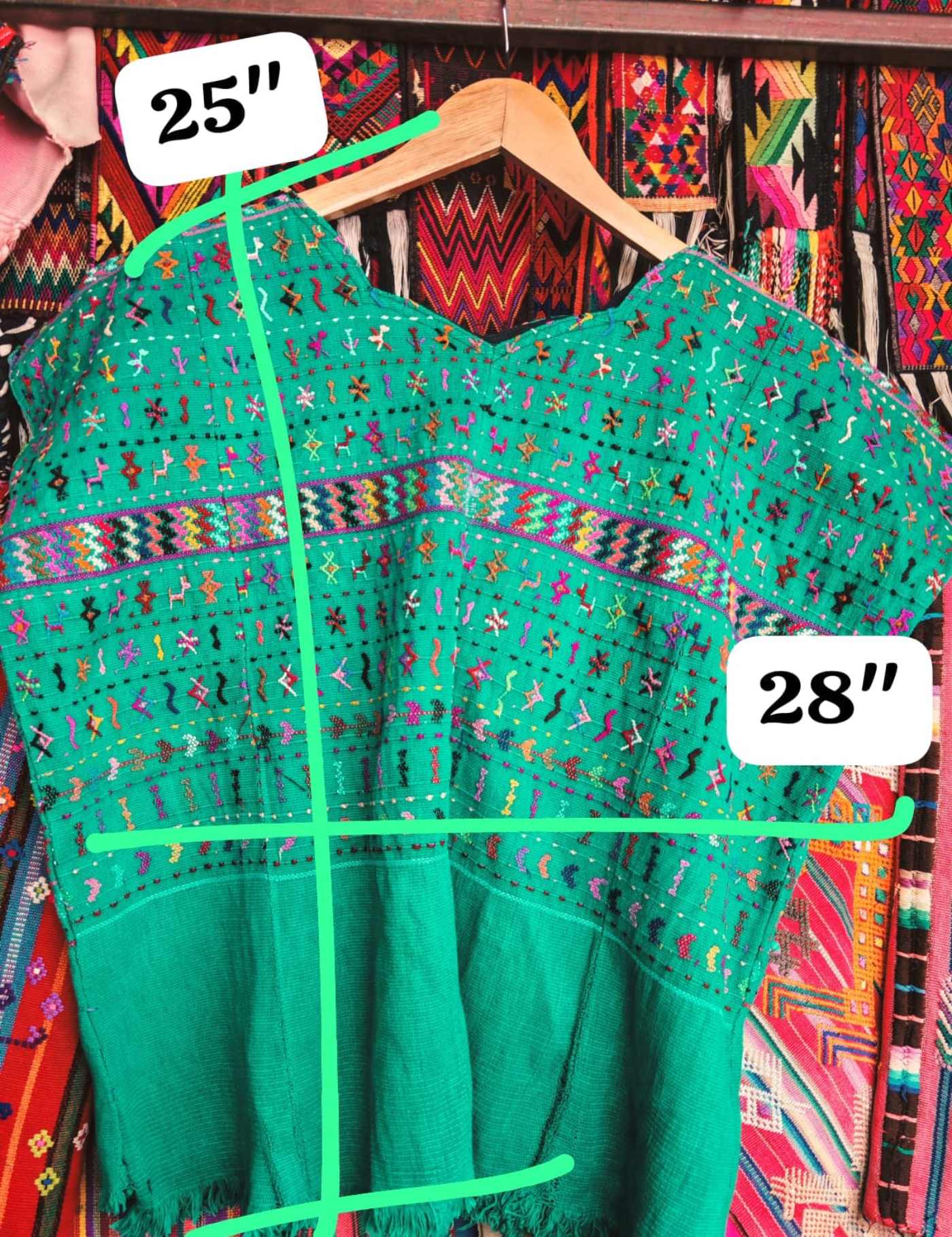 Green And Violet San Lucas Huipil #7-210
