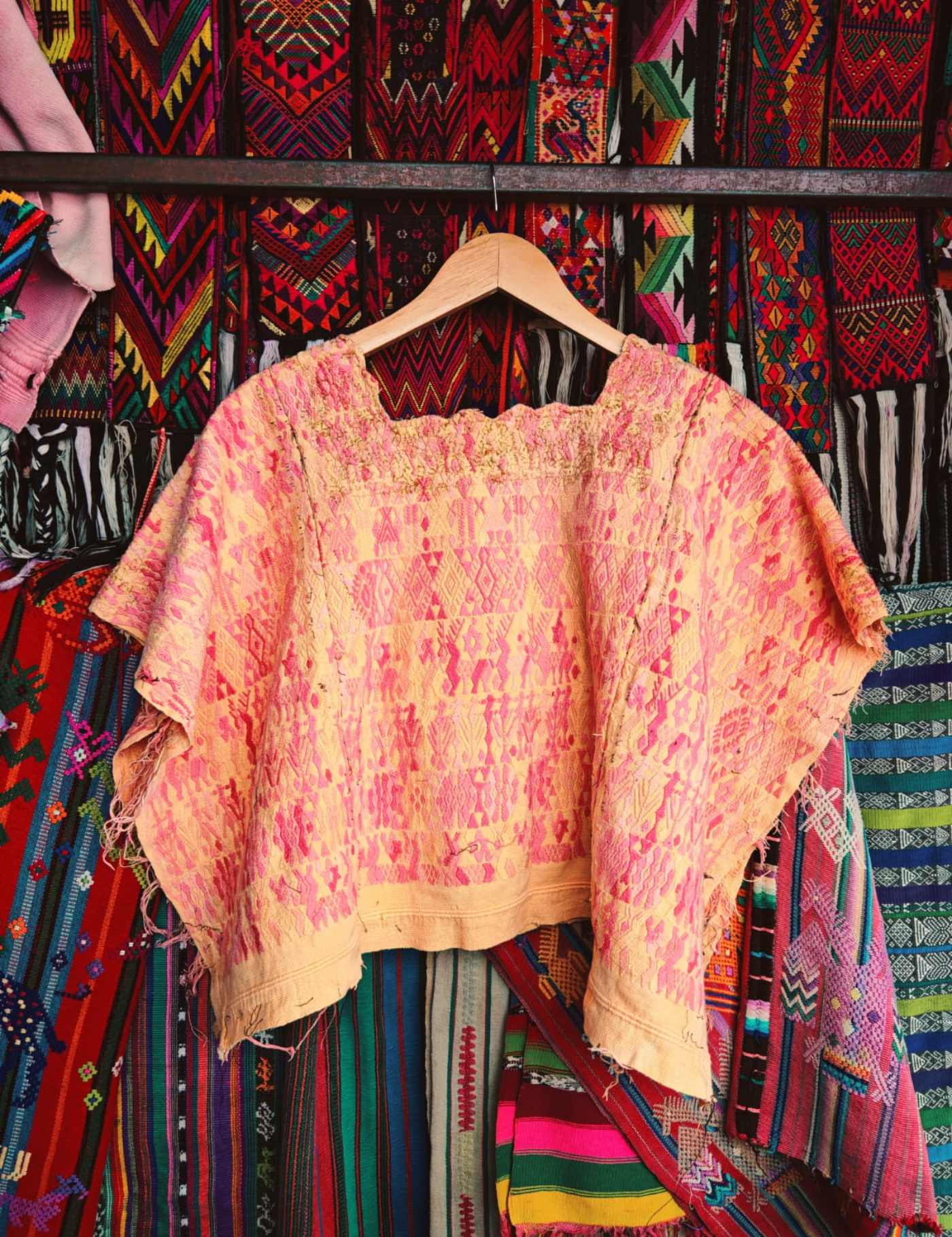 Primrose And Pink Coban Huipil #7-215