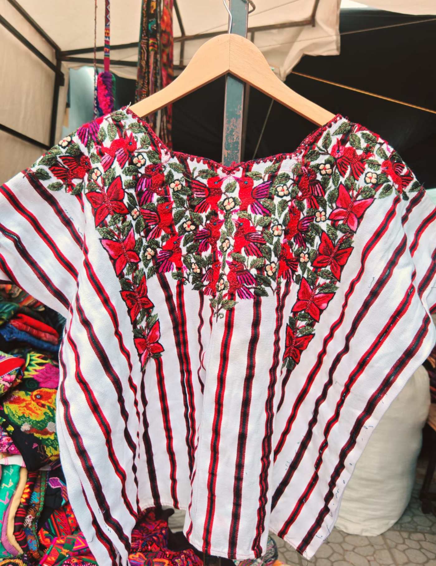 Red And White Santiago Huipil #7-219