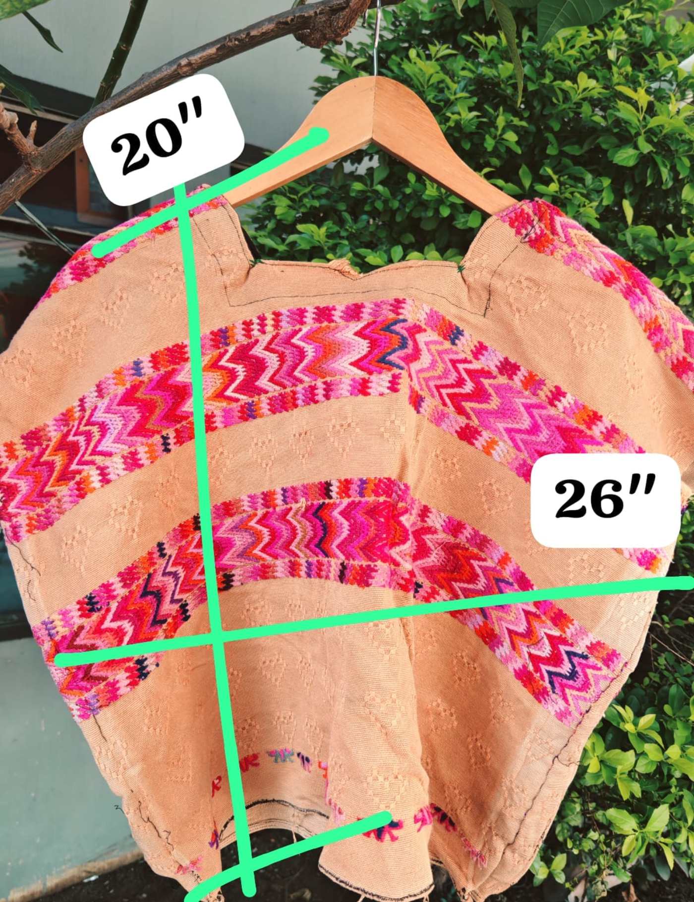 Pink And Beige Comalapa Huipil #7-224
