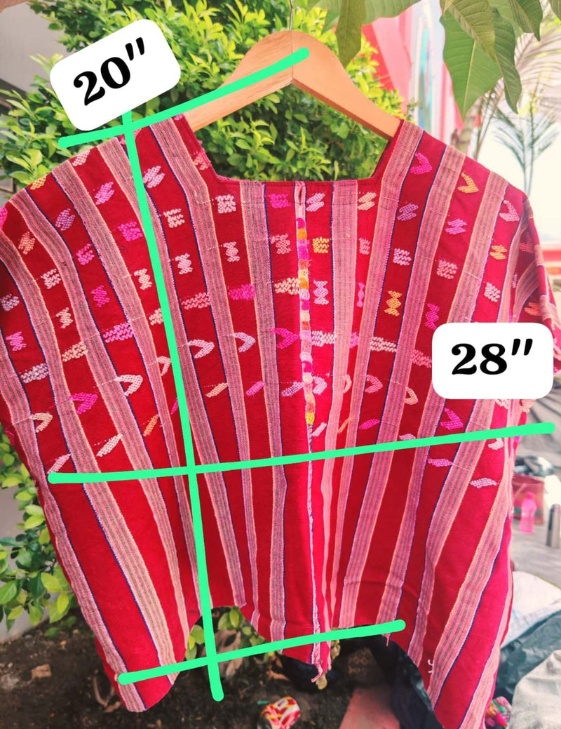 Red And Pink San Pedro Huipil #7-229