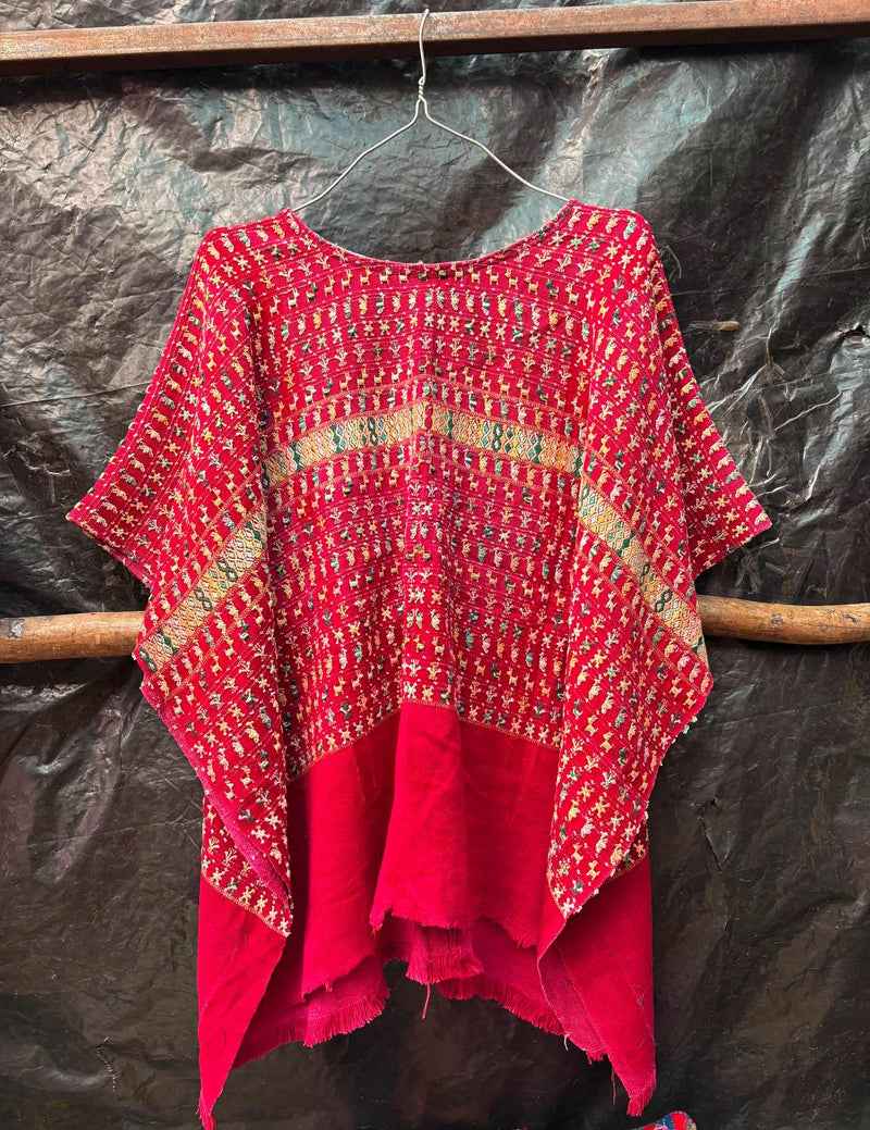Red And Gold San Lucas Huipil #7-245