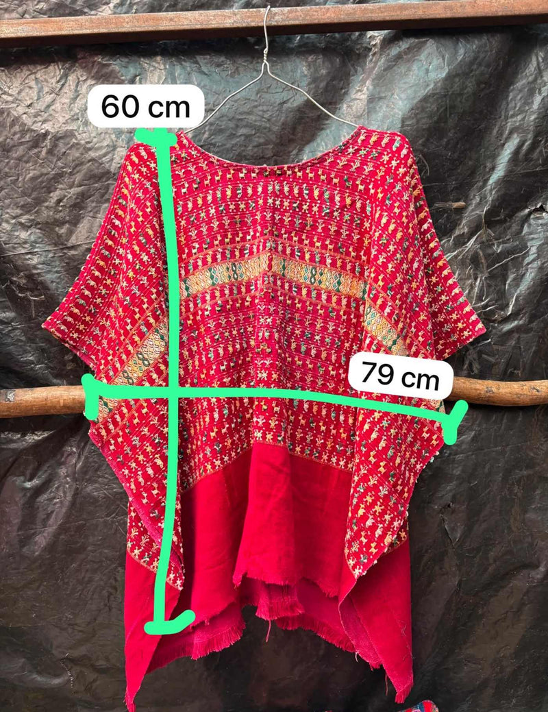 Red And Gold San Lucas Huipil #7-245