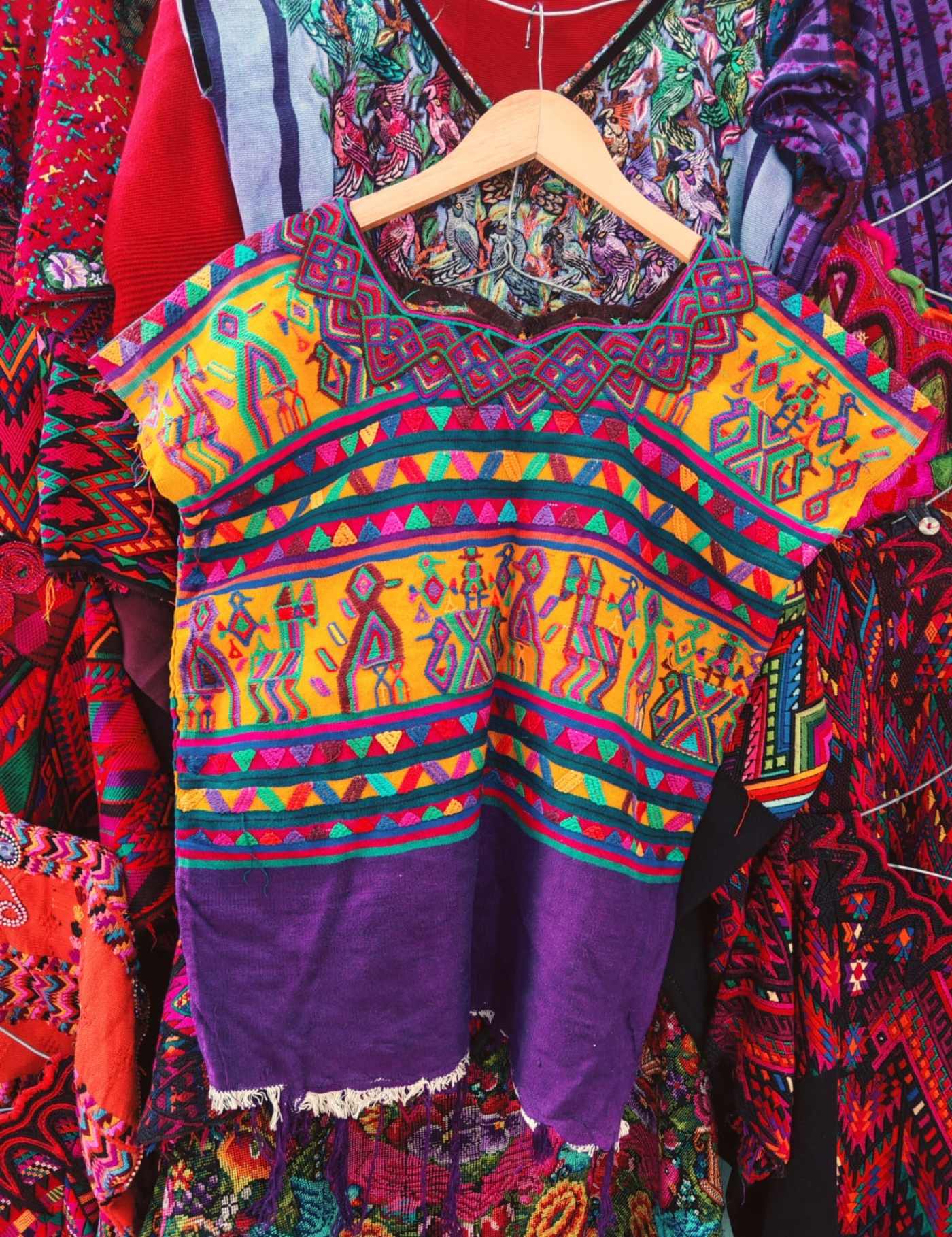 Purple And Yellow Nebaj Huipil #7-269