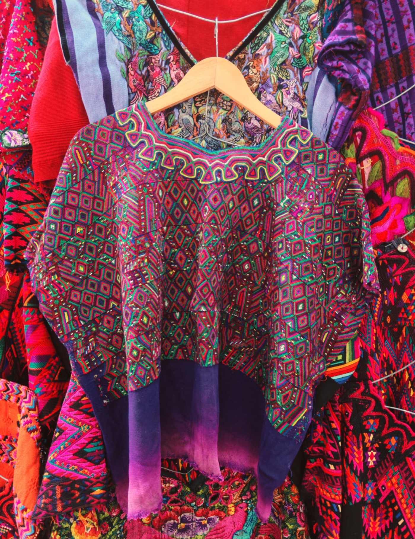 Red And Purple Nebaj Huipil #7-270
