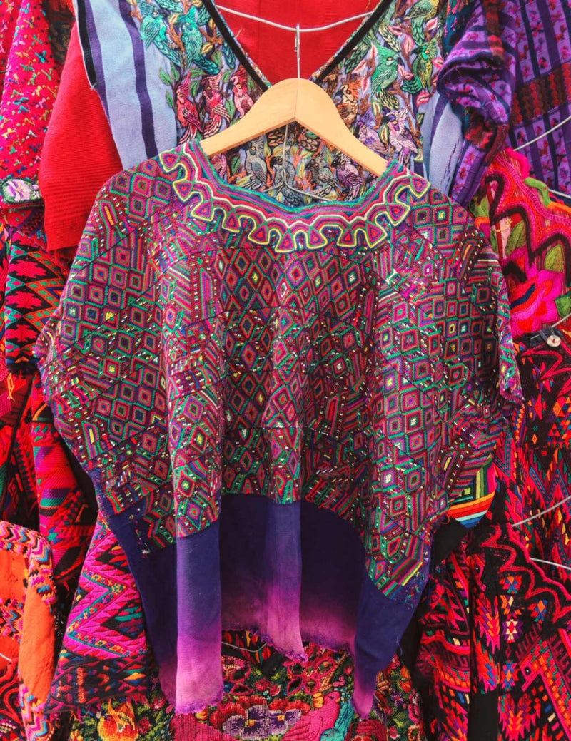 Red And Purple Nebaj Huipil #7-270