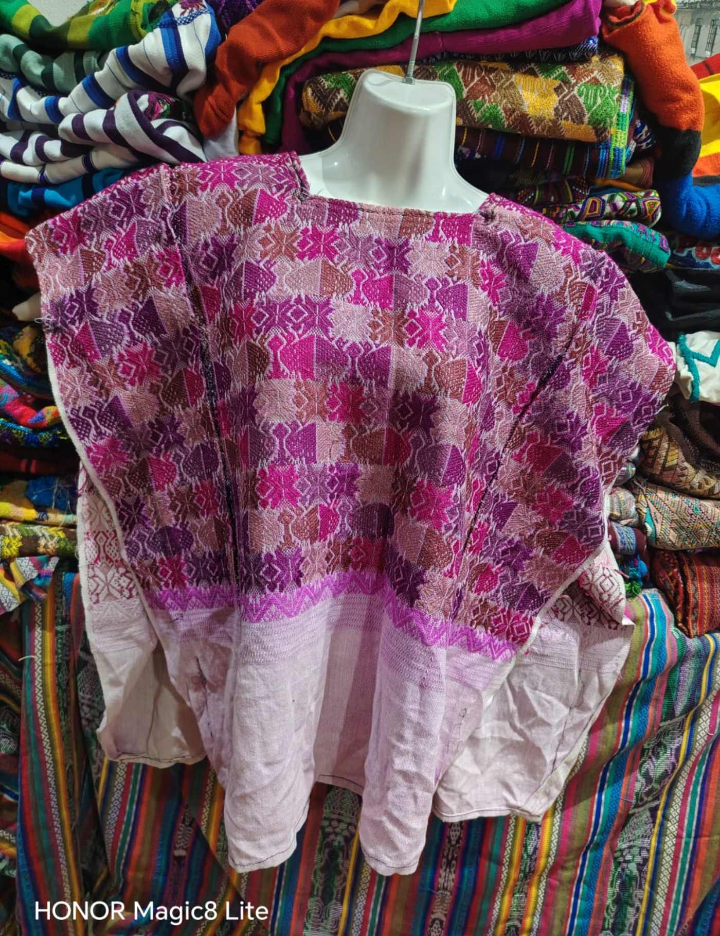 Berry Coloured Sacatepequez Huipil #7-278