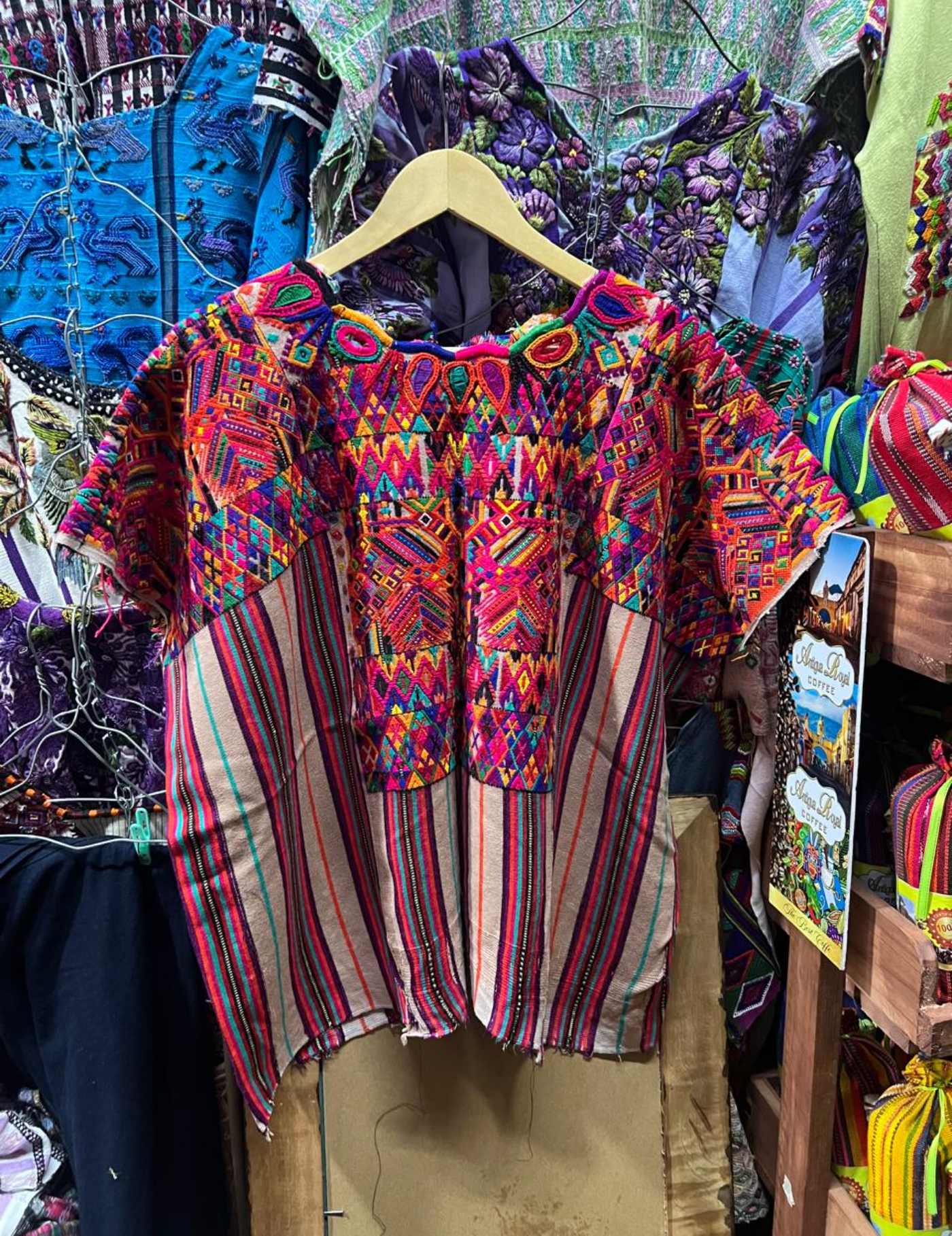 Colourful Striped Chichicastenango Huipil #7-292