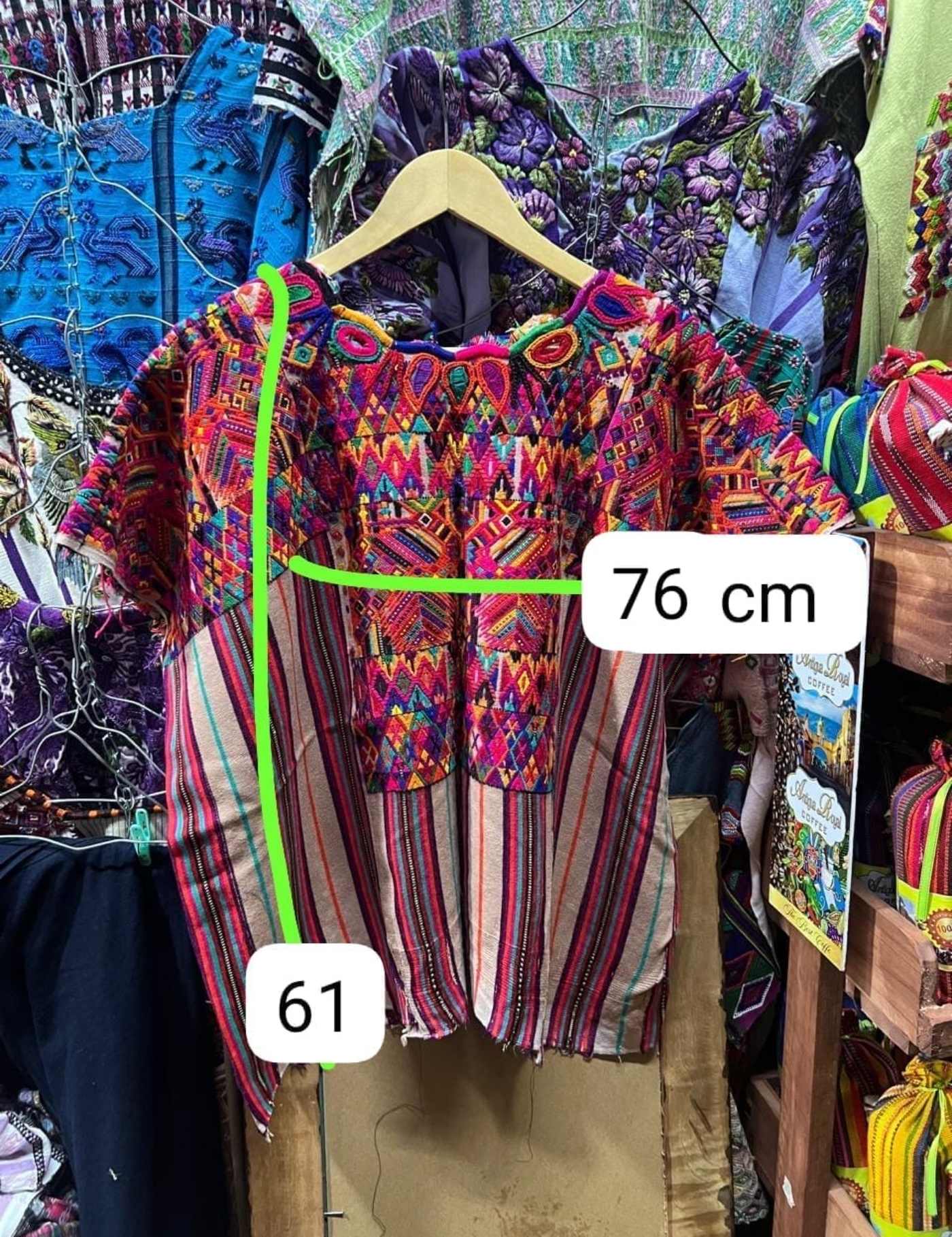 Colourful Striped Chichicastenango Huipil #7-292