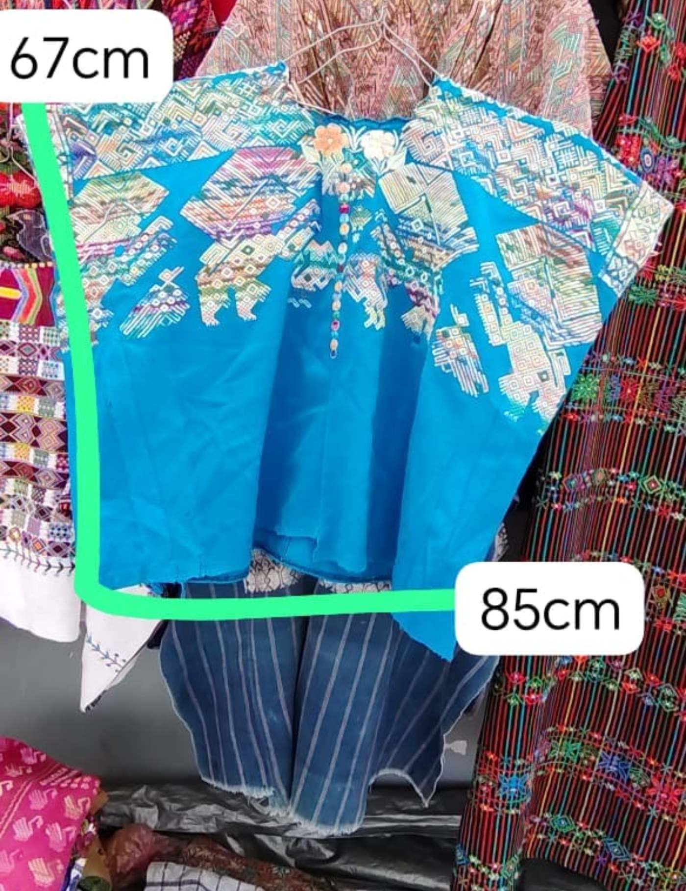 Bright Blue Nahuala Huipil #7-312