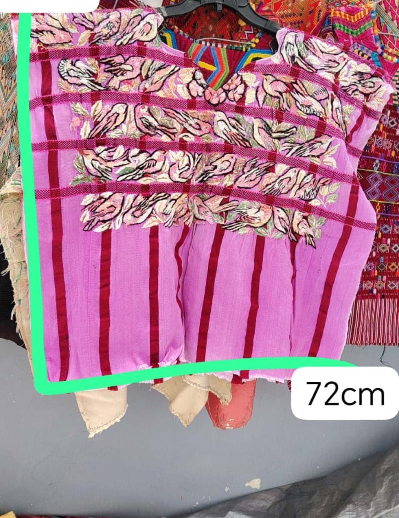 Pink And Red Santiago Huipil #7-332