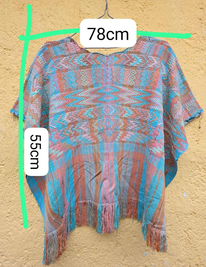 Blue And Coral Comalapa Huipil #7-335