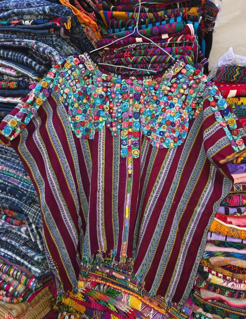 Colourful Rococo Patzún Huipil #7-339