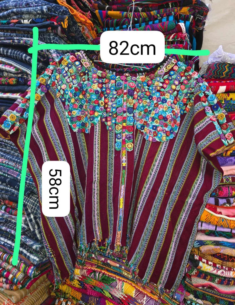 Colourful Rococo Patzún Huipil #7-339