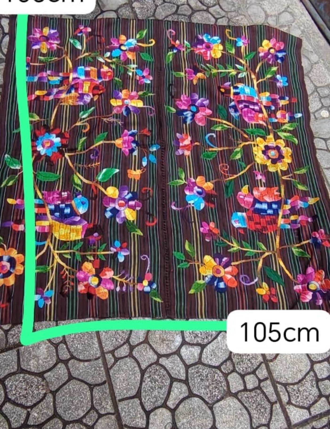 Pretty Floral Nahualá Tzute #7-350