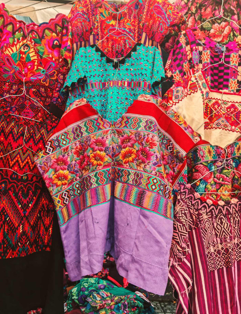 Red And Violet Comalapa Huipil #7-358