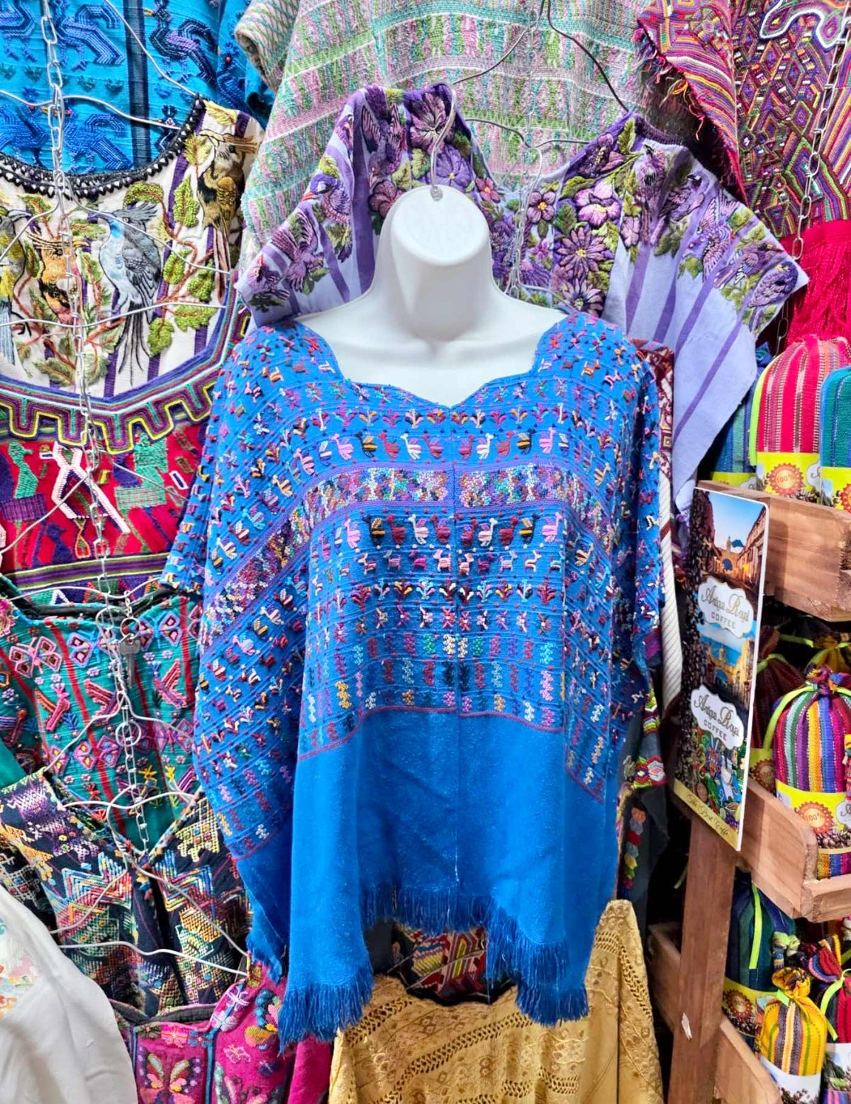 Bright Blue San Lucas Huipil #7-383