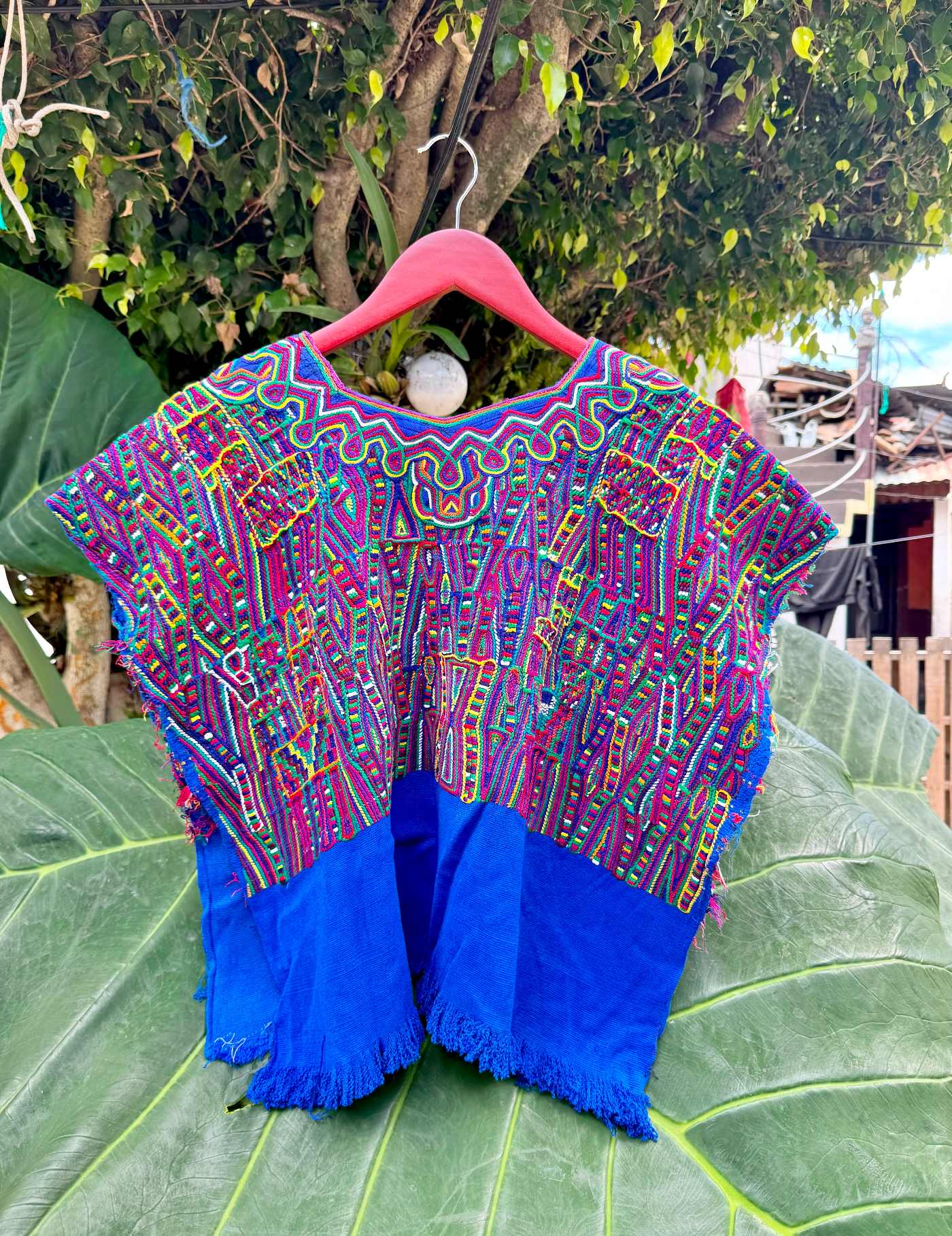 Blue And Pink Nebaj Huipil #7-388