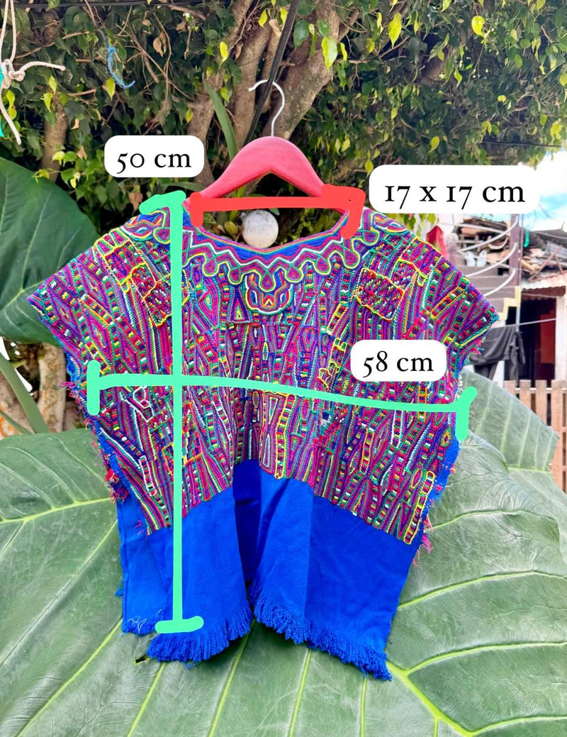 Blue And Pink Nebaj Huipil #7-388