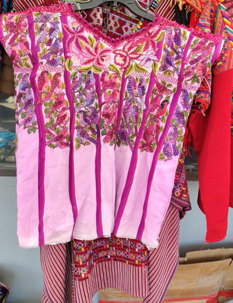 Pink And Berry Santiago Huipil #7-390