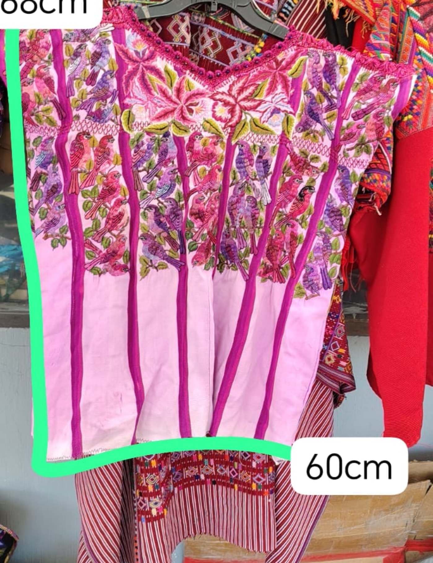 Pink And Berry Santiago Huipil #7-390