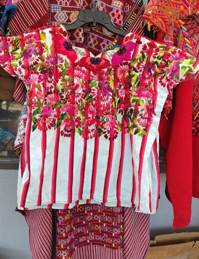 Red And White Santiago Huipil #7-391