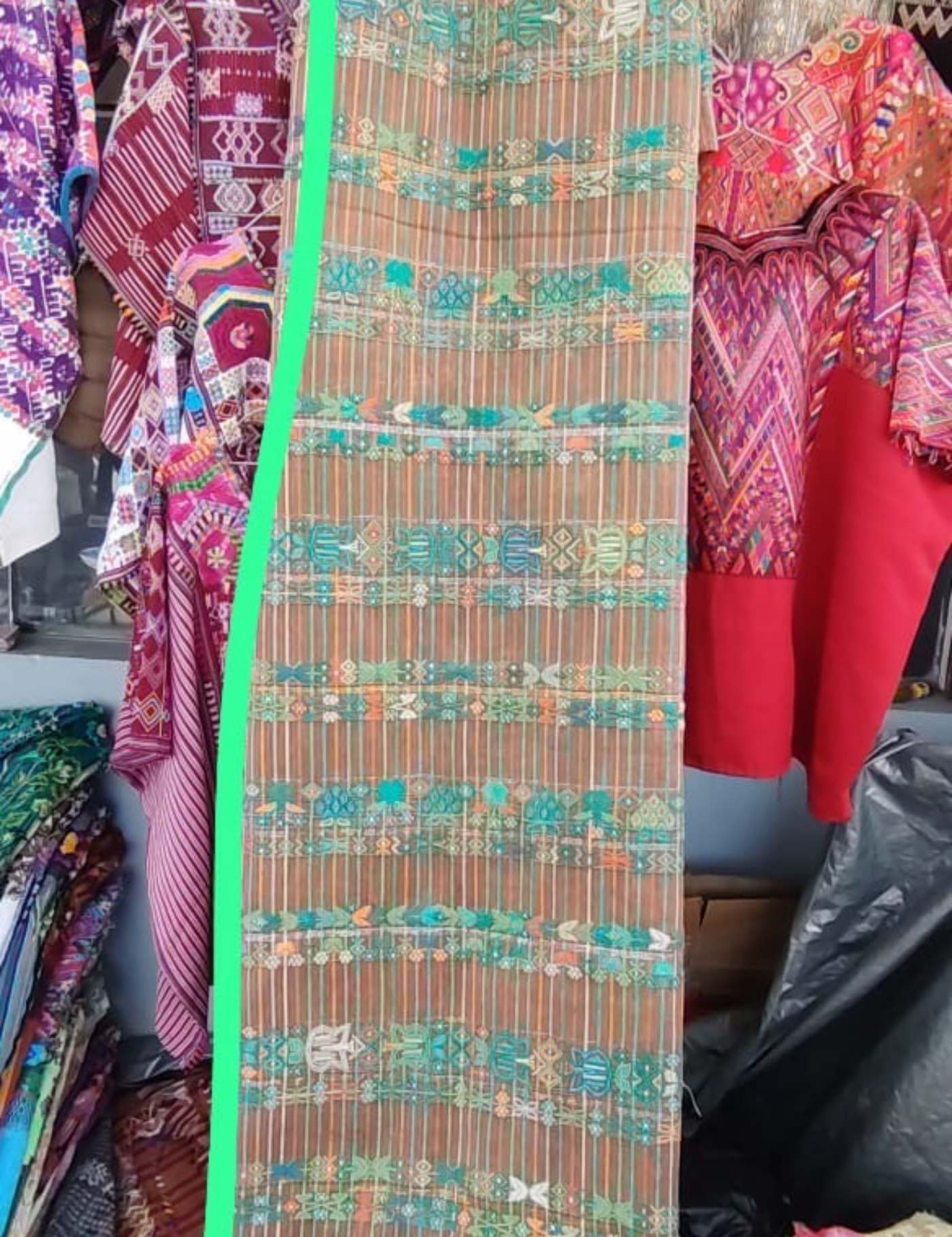 Brown And Turquoise Aguacatan Corte #7-393