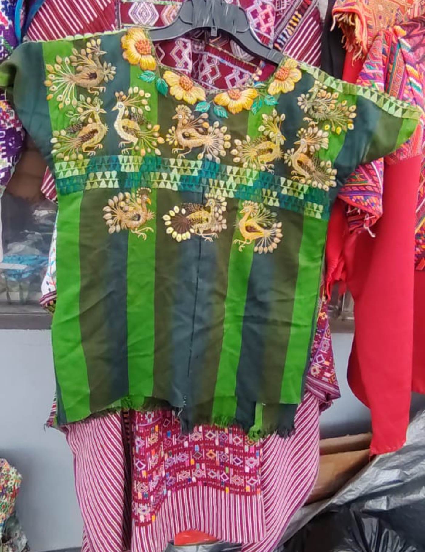 Green And Brown Santiago Huipil #7-410