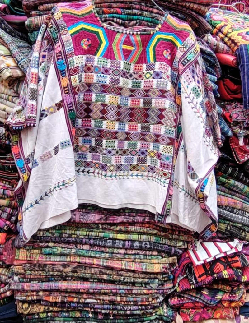White Ceremonial Colotenango Huipil #7-415