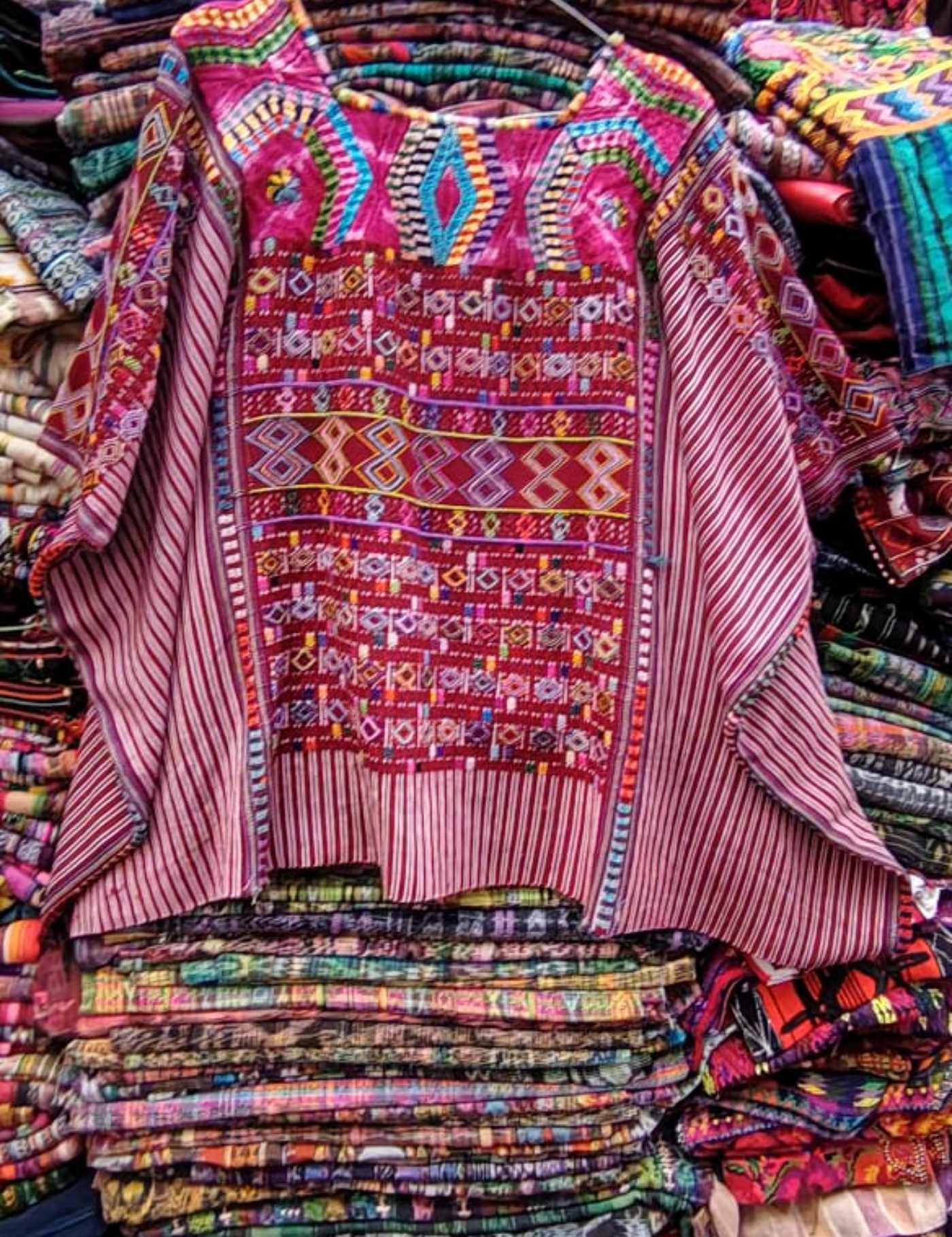 Burgundy Ceremonial Colotenango Huipil #7-415