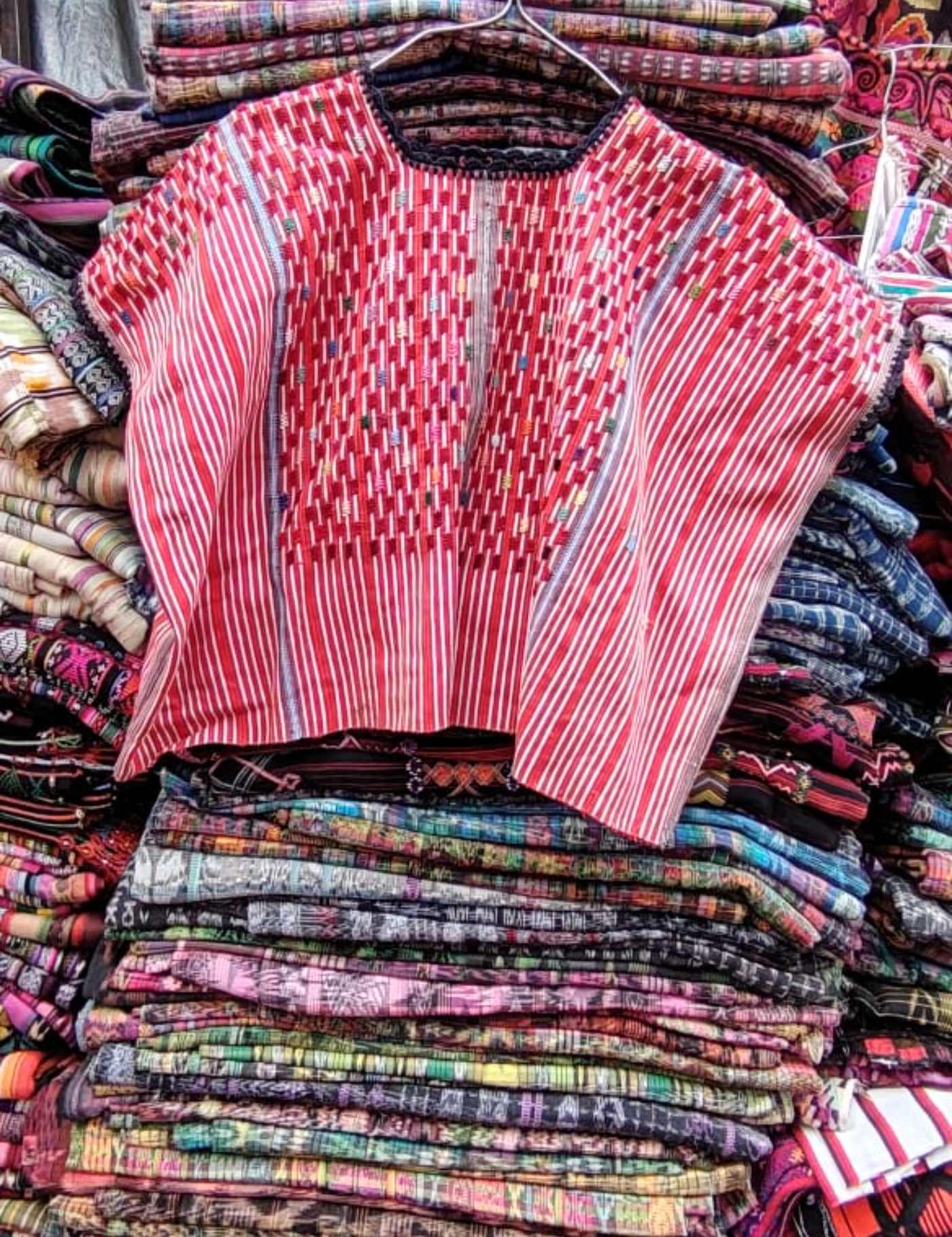 Red And White Colotenango Huipil #7-419