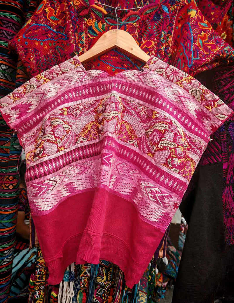 Pink And Red Comalapa Huipil #7-440
