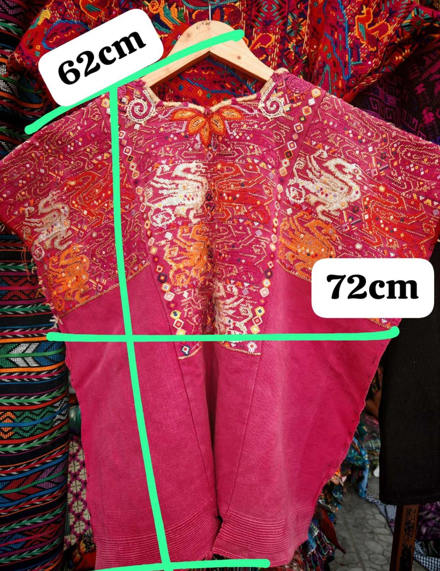 Pink And Orange Chichicastenango Huipil #7-449