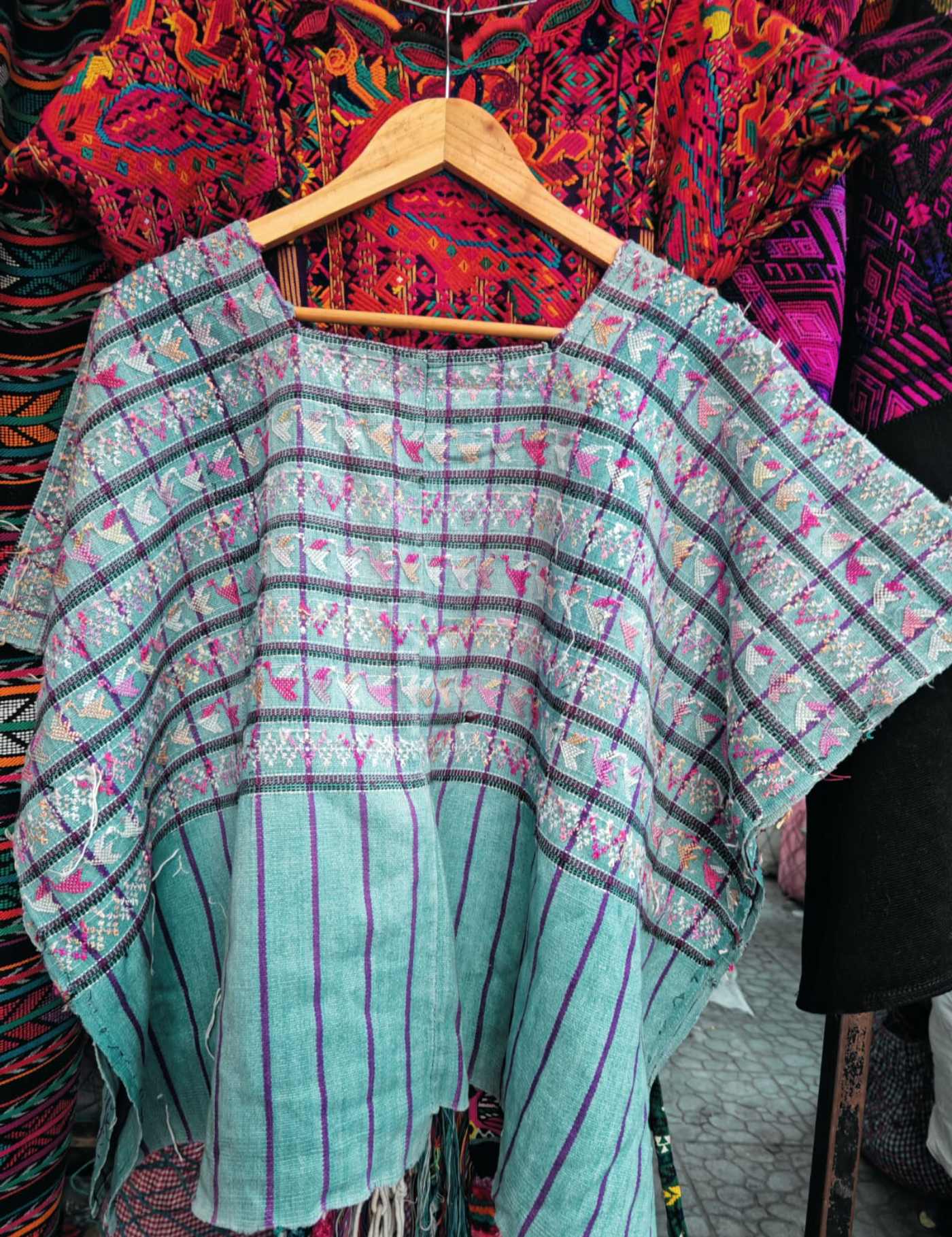 Blue And Pink San Lucas Huipil #7-464