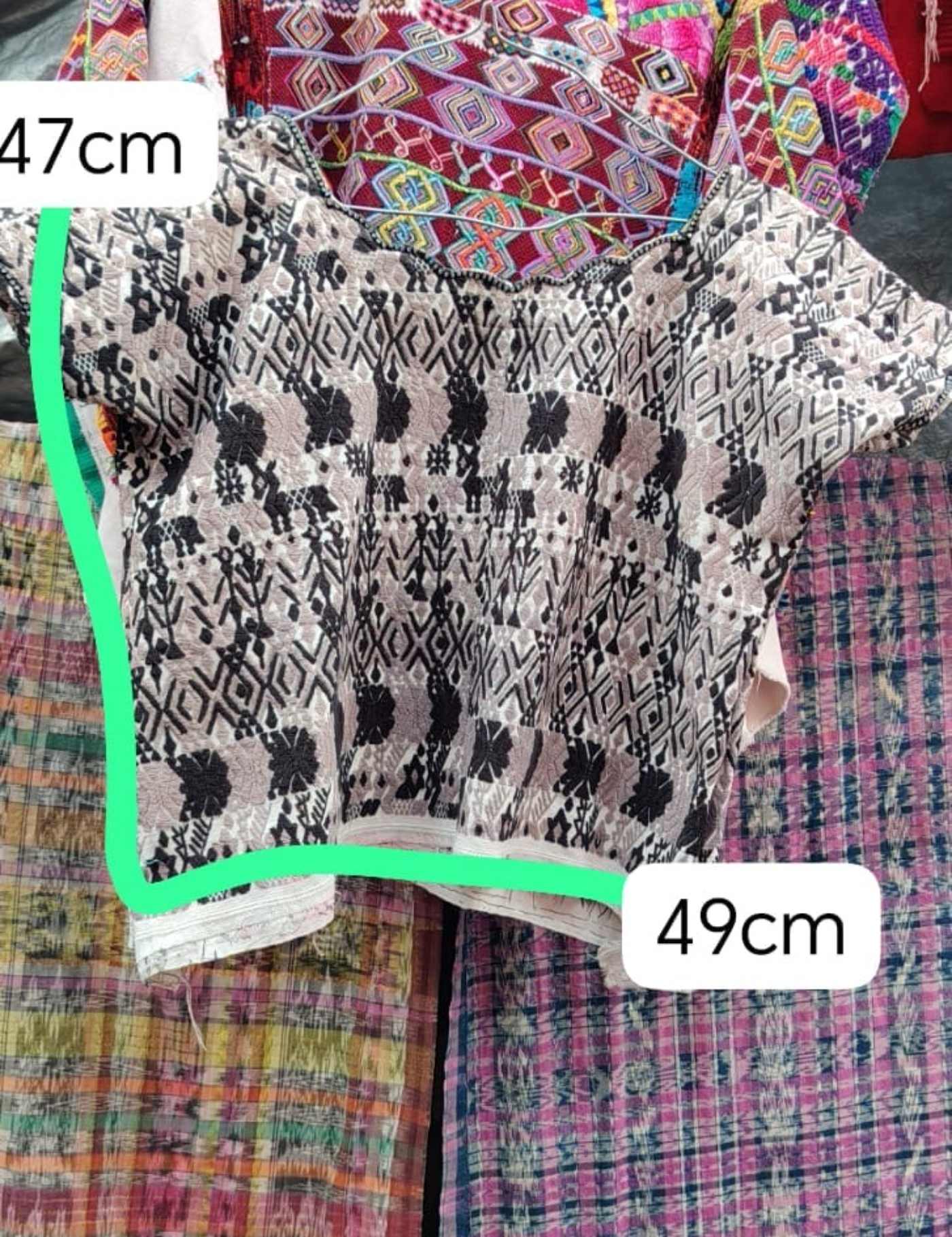 Grey And Black Cobán Huipil #7-470