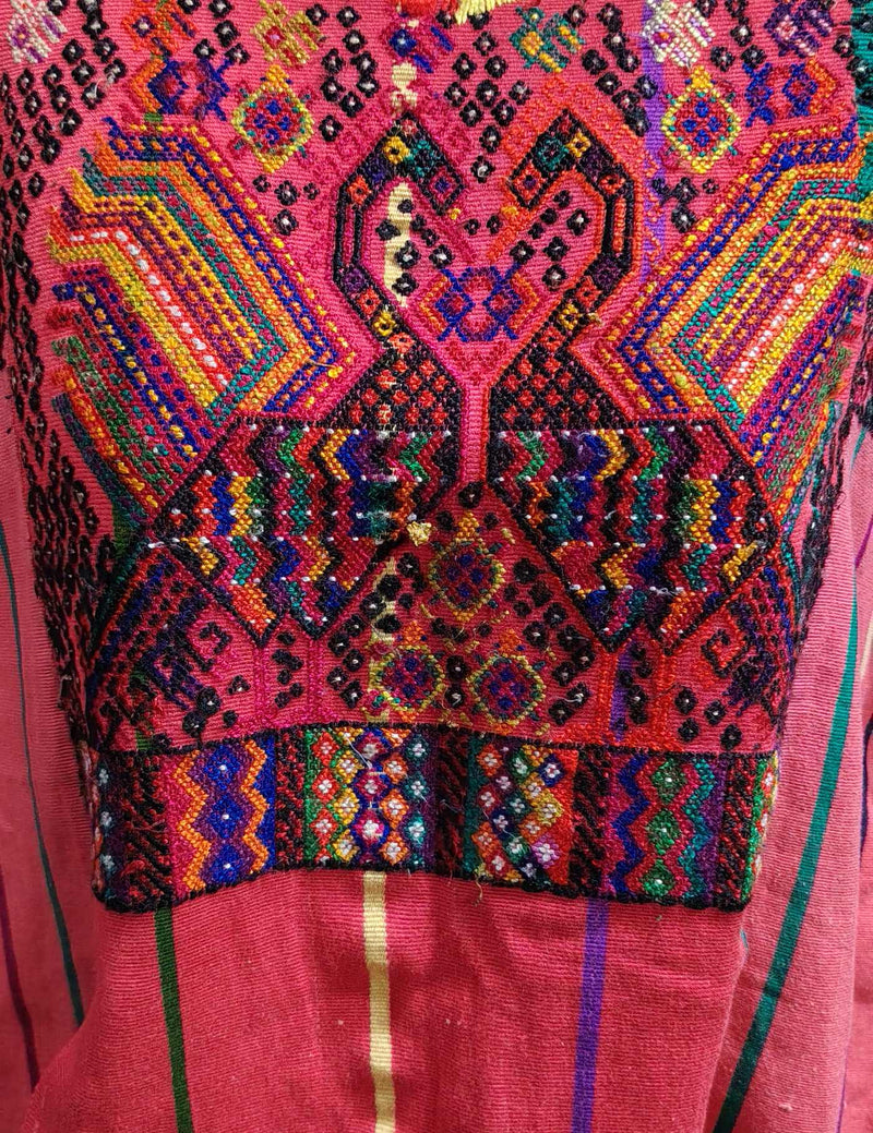 Pink Birds Chichicastenango Huipil #7-506