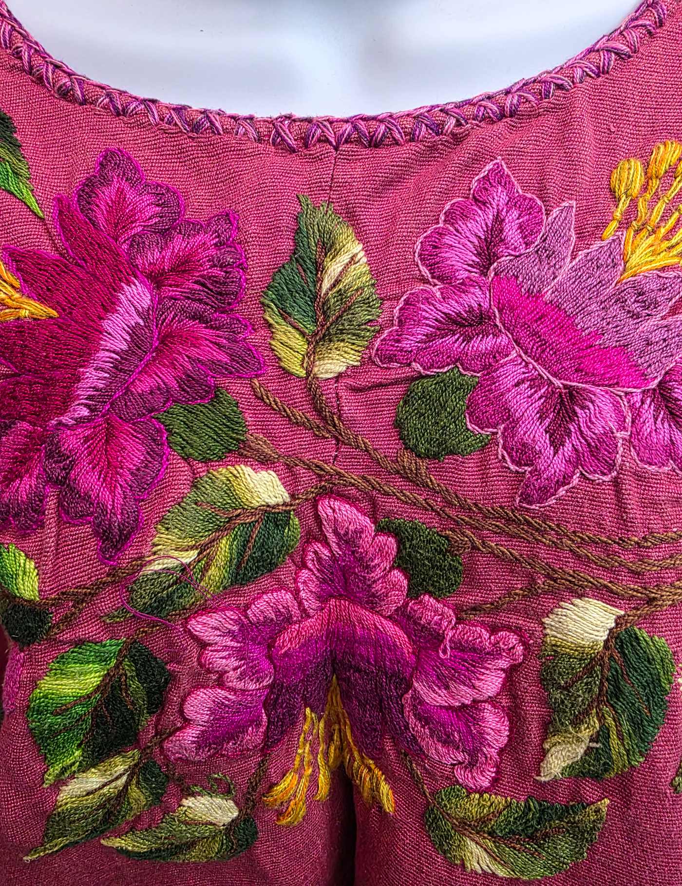 Pink with flowers Santiago Huipil #7-512