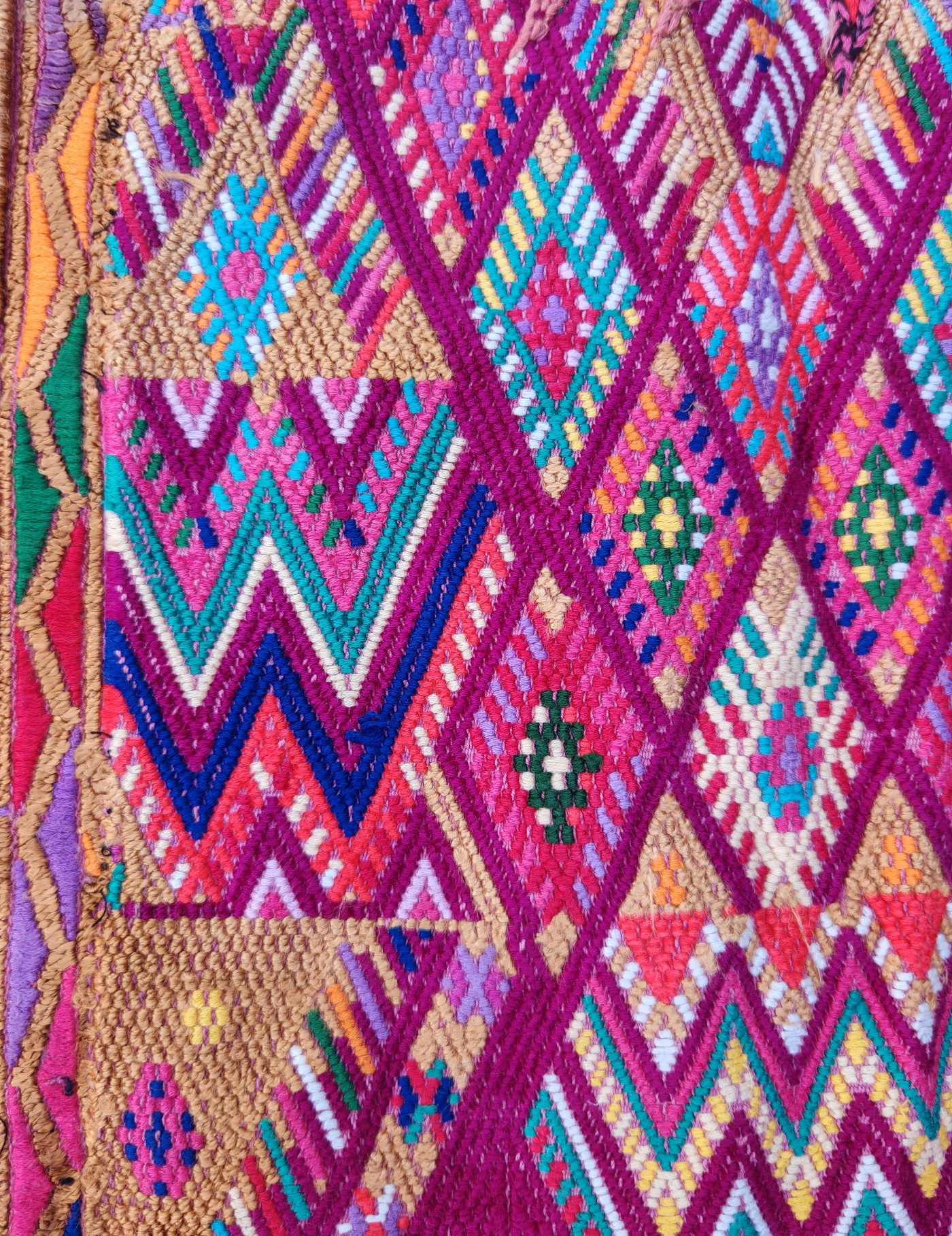 Pale pink vintage geometric Chichicastenango Huipil #7-527