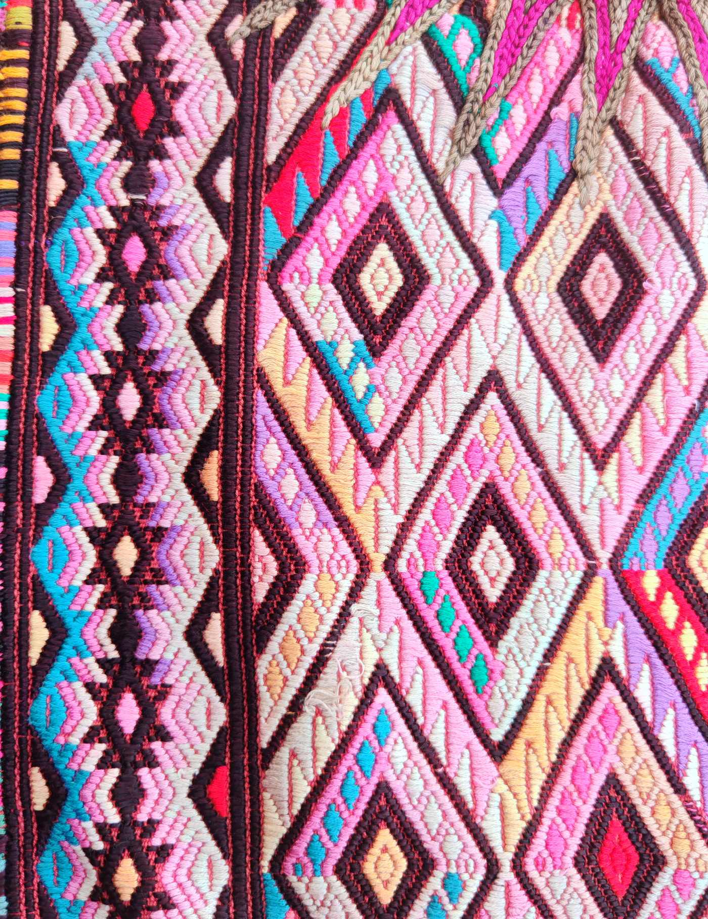 Pale pink geometrics Chichicastenango Huipil #7-529