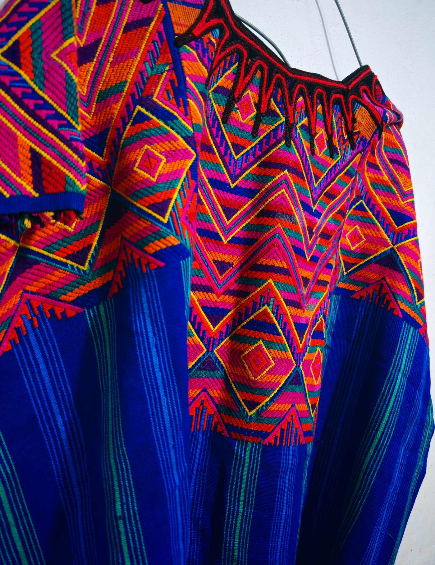 Geometric, blue Chichicastenango Huipil #7-531