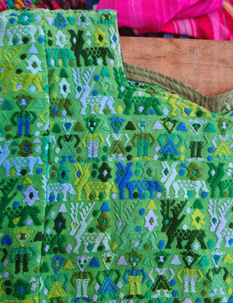 Green deer Cobán Huipil #7-532
