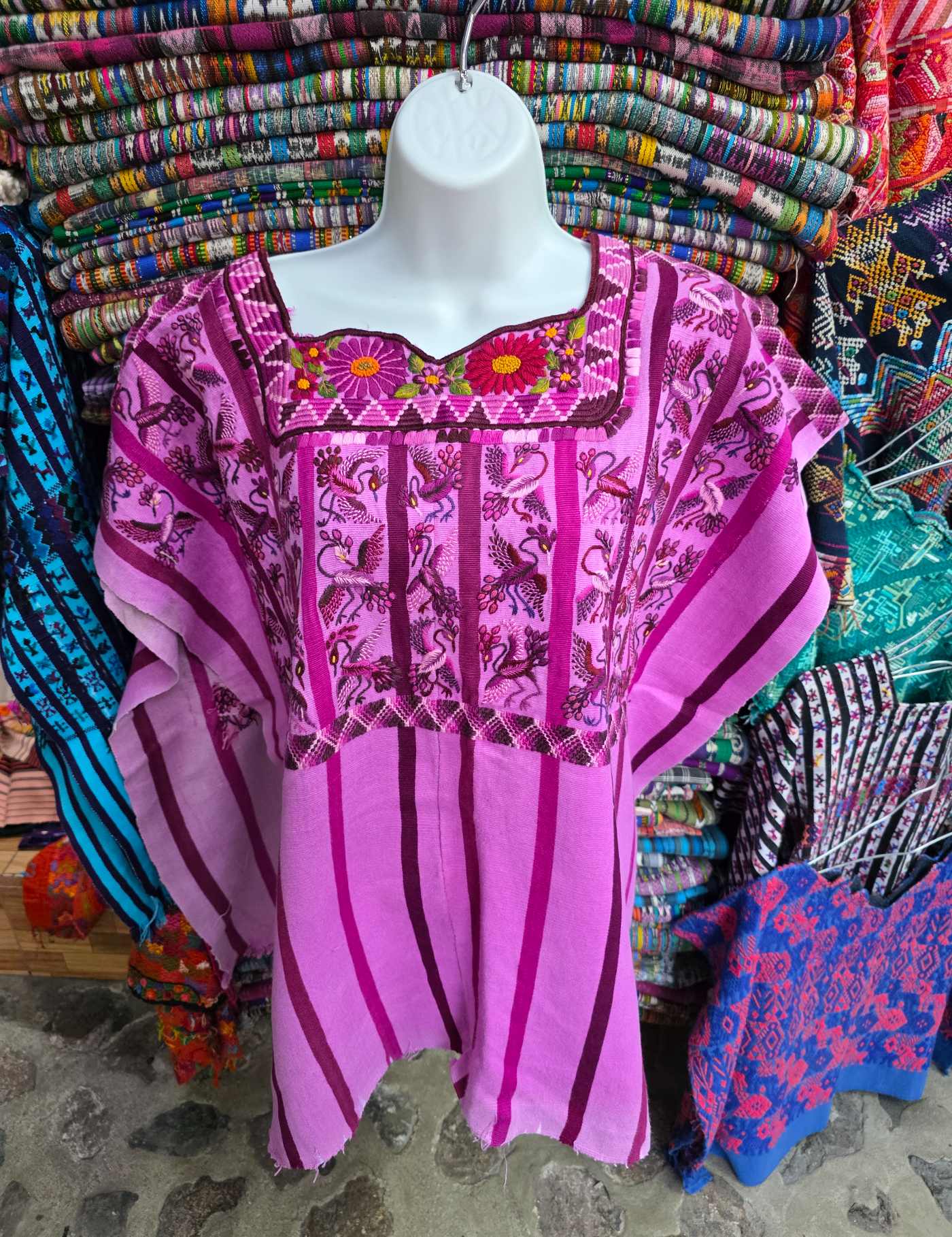 Pink Quetzales Santiago Huipil #7-541