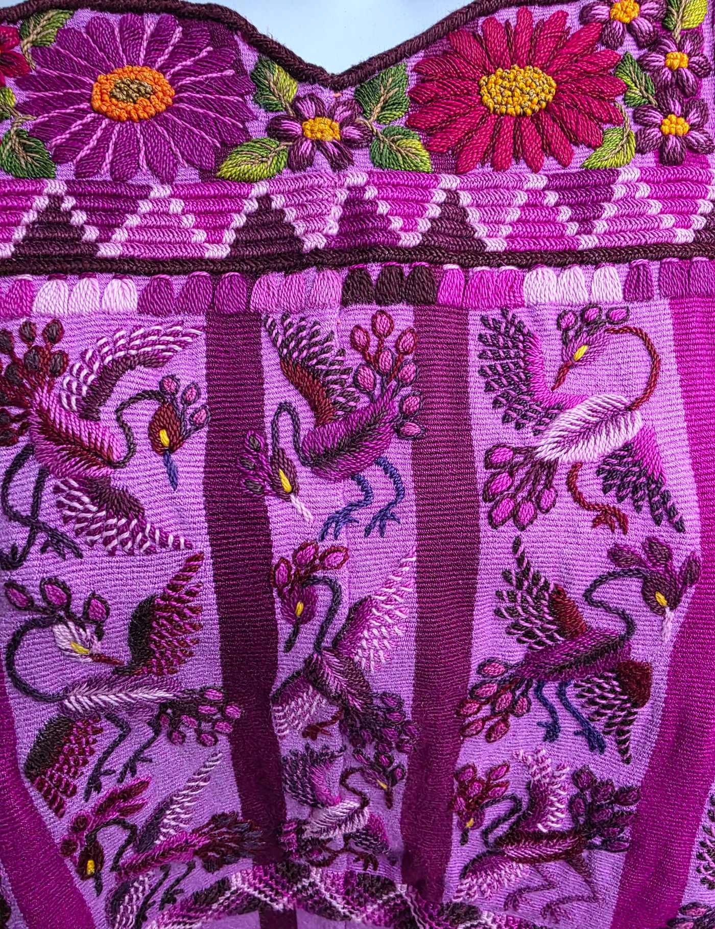 Pink Quetzales Santiago Huipil #7-541