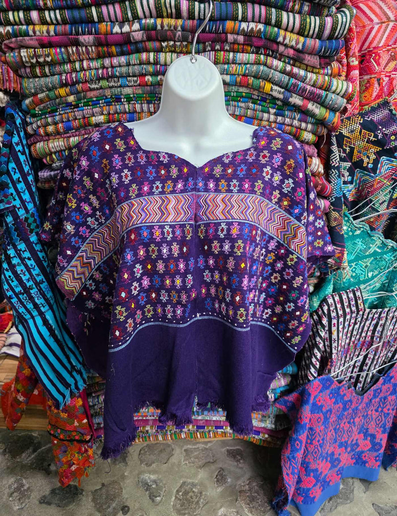 Purple background San Lucas Tolimán Huipil #7-543