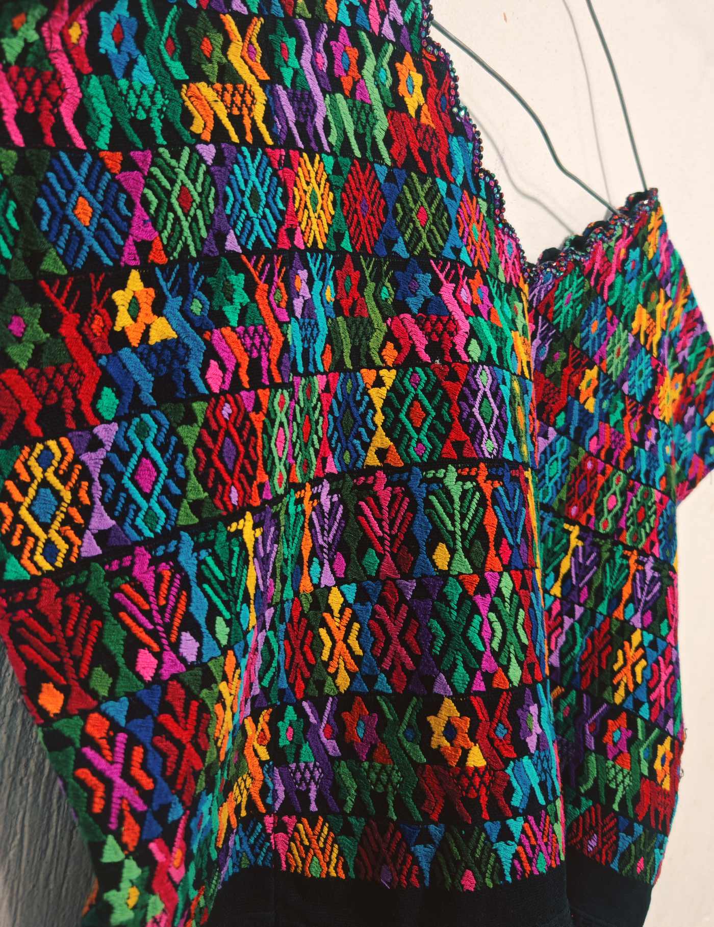 Rainbow color deer Cobán Huipil #7-544